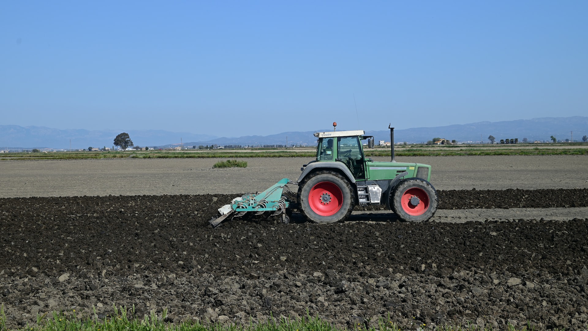 tractor in field